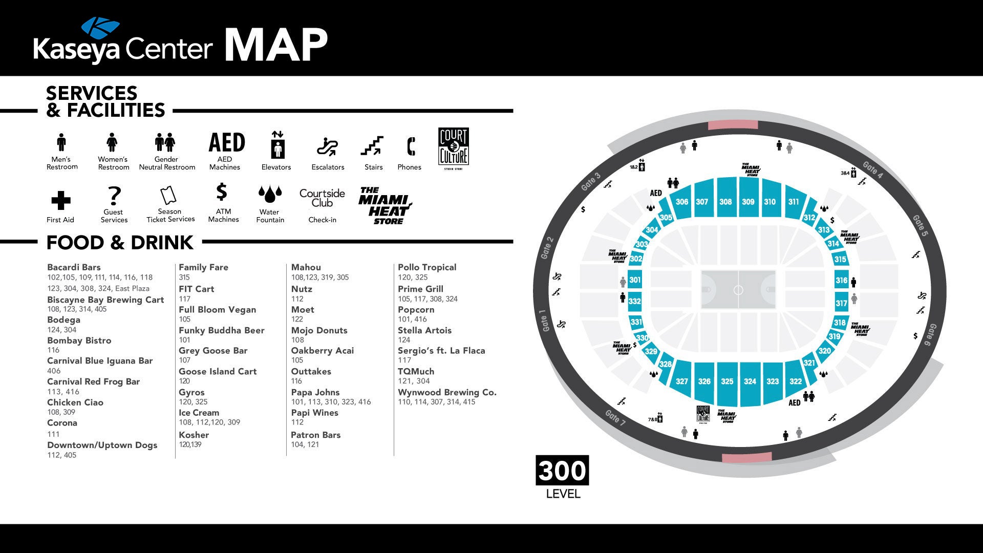 Concourse Maps Kaseya Center